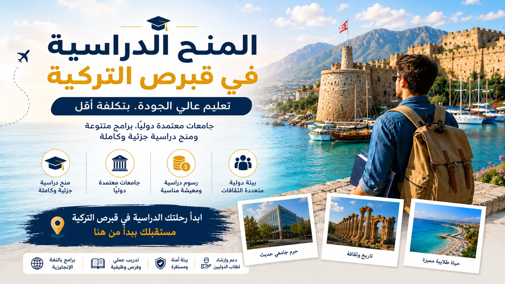 المنح الدراسية في قبرص التركية 2026 